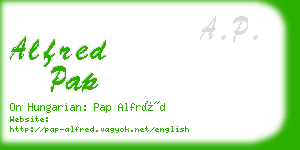 alfred pap business card